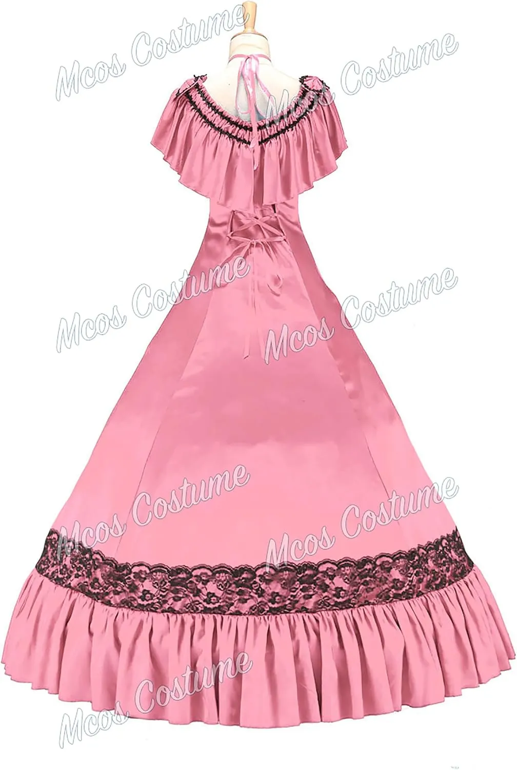 Gorgeous Herrlich Elegant Lolita Doll Neck Strap Lace Ball Gown Dress Pink