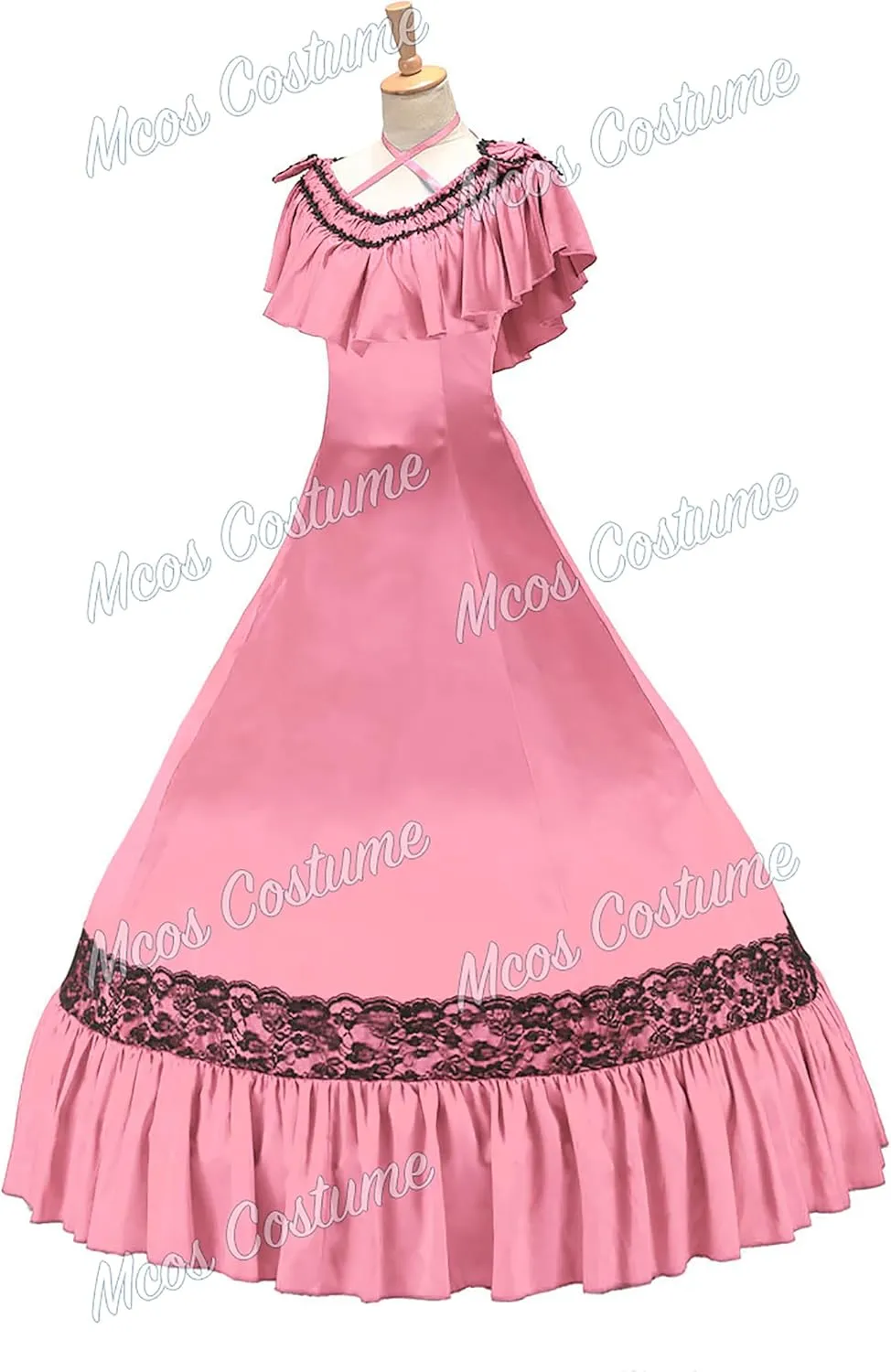 Gorgeous Herrlich Elegant Lolita Doll Neck Strap Lace Ball Gown Dress Pink