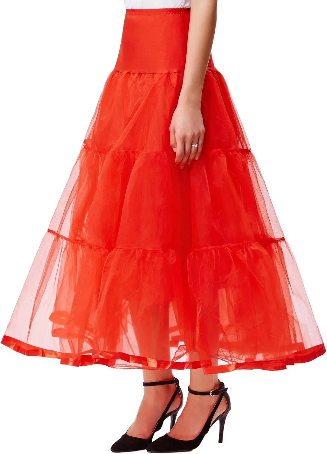 GRACE KARIN Women's Ankle Length Petticoats Wedding Slips Plus Size S-3X