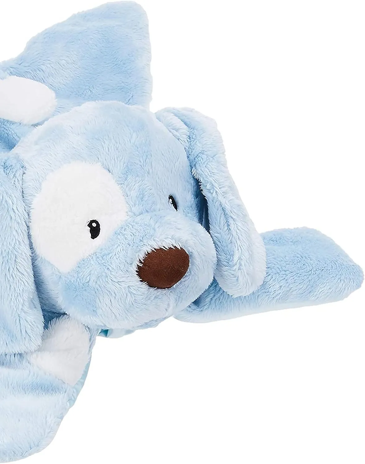 GUND Baby Spunky The Dog Huggybuddy Stuffed Animal with Built-in Baby Blanket, Blue, 15”