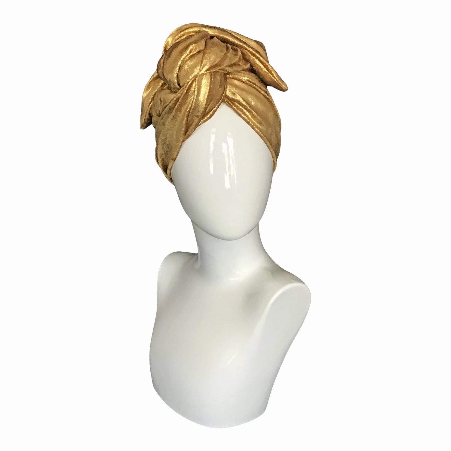 Hammered Gold Metallic Velvet Twisturban®