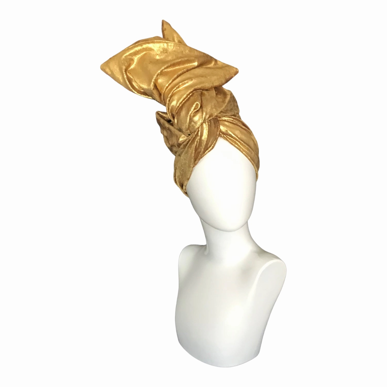 Hammered Gold Metallic Velvet Twisturban®