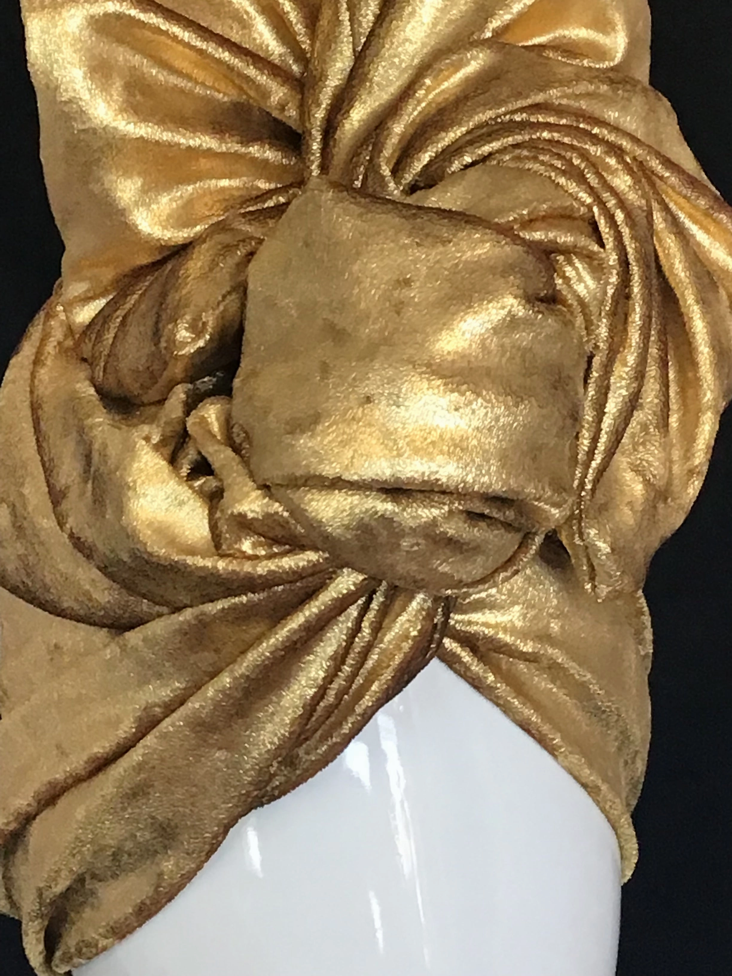 Hammered Gold Metallic Velvet Twisturban®