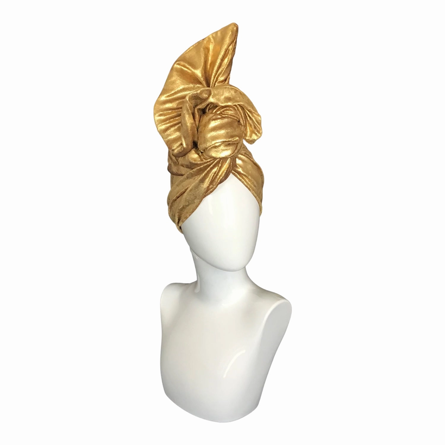 Hammered Gold Metallic Velvet Twisturban®