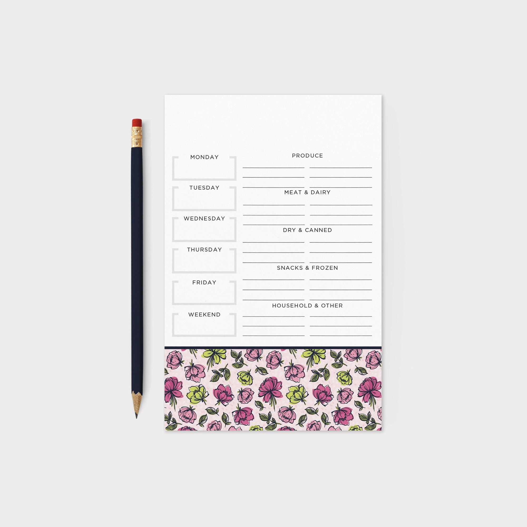 Happy Floral Personalized Notepad