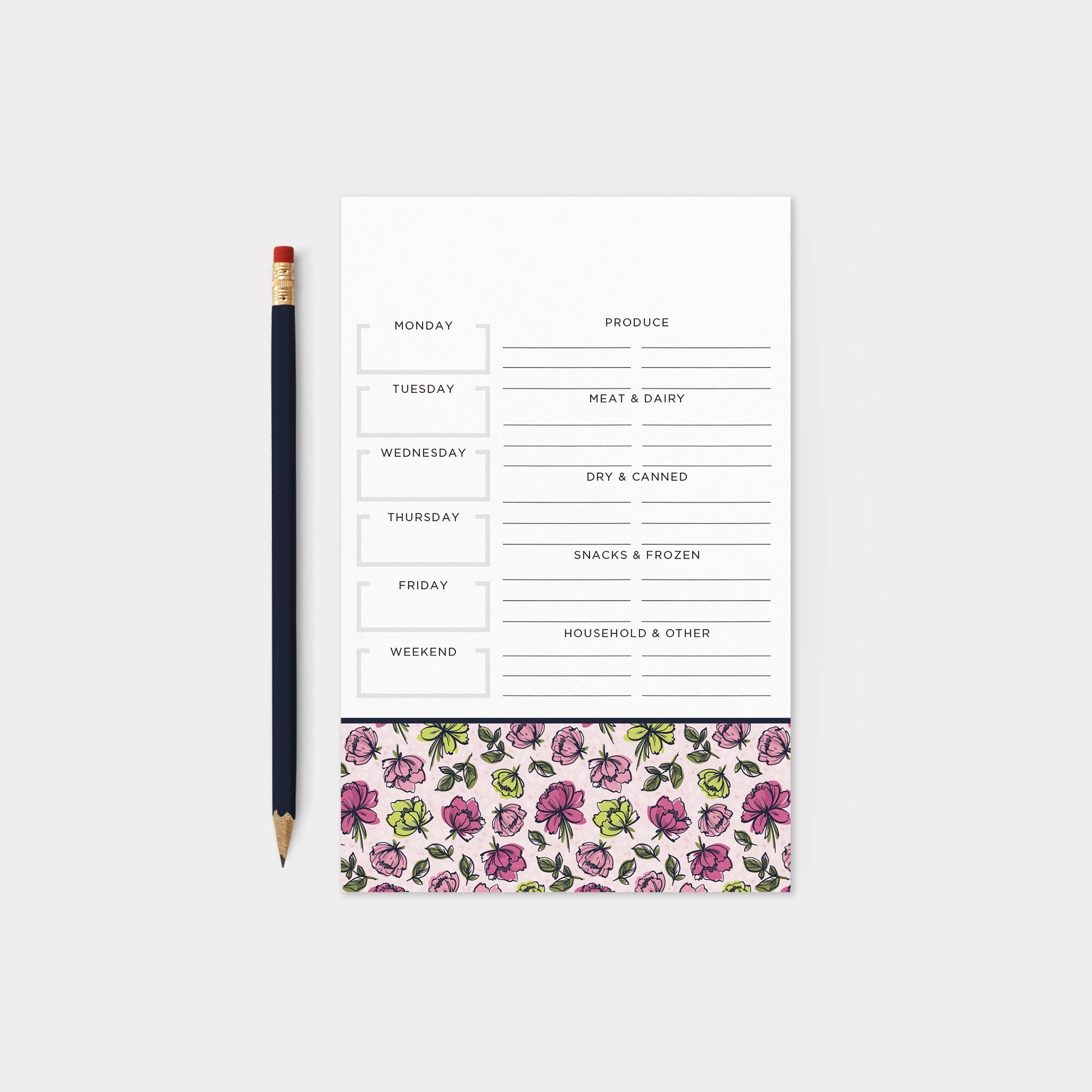 Happy Floral Personalized Notepad