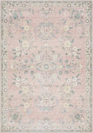 Hauteloom Meyly Living Room, Bedroom Machine Washable Area Rug - Traditional - Light Gray, Slate Gray Taupe, Metallic Silver - 18" Sample