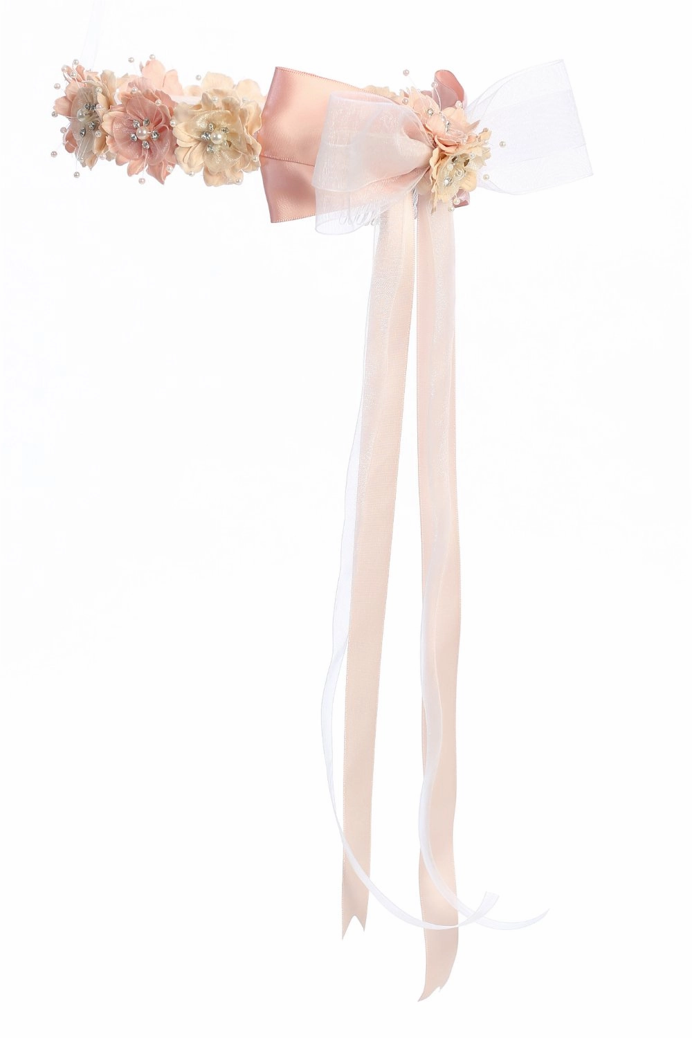 HB008-Flower Crown w Pearl/Gem