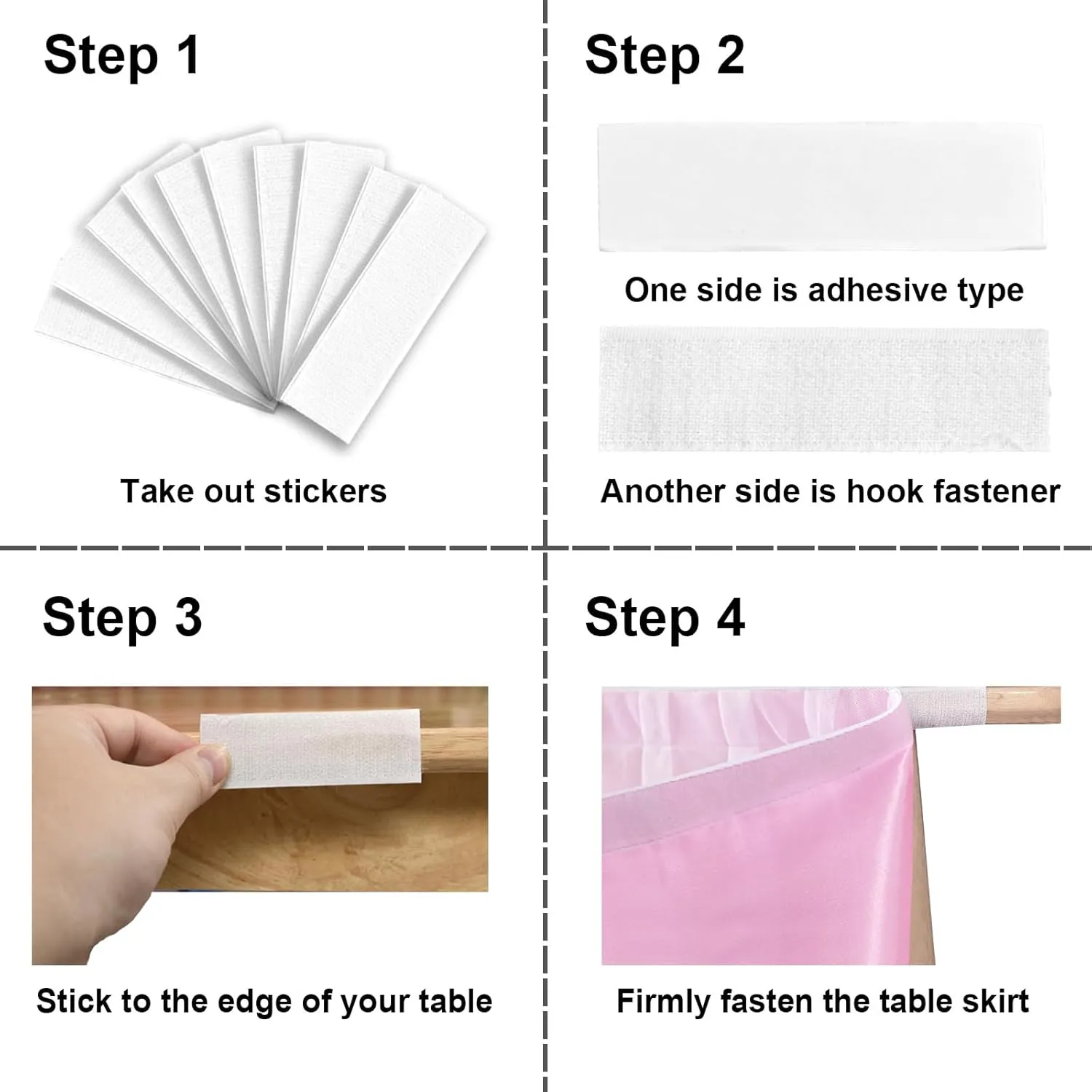 Hiasan Pink Table Skirt Tablecloth for Rectangle or Round Tables Tulle Tutu Table Skirt Table Cloths for Baby Shower Girl Gender Reveal Wedding Birthday Party Table Decorations(6ft, Pink)