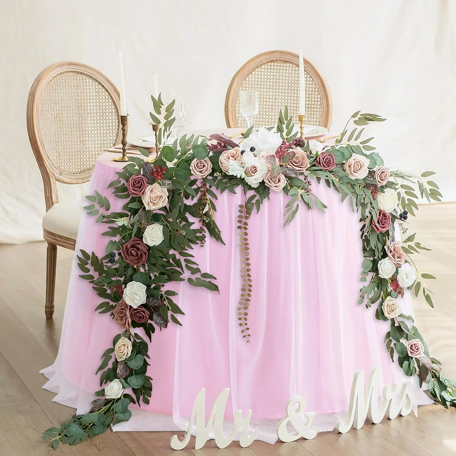 Hiasan Pink Table Skirt Tablecloth for Rectangle or Round Tables Tulle Tutu Table Skirt Table Cloths for Baby Shower Girl Gender Reveal Wedding Birthday Party Table Decorations(6ft, Pink)