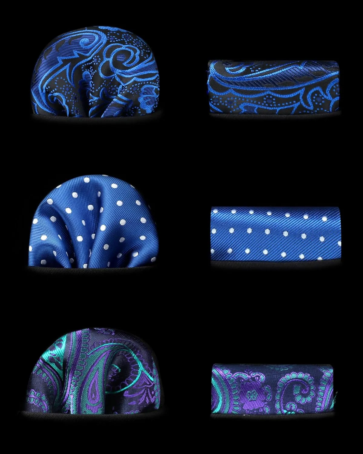 HISDERN Mens Ties Extra Long Tie and Pocket Square Set 63 Inch XL Tie Pack Collection Present Box Necktie Lot 3 PCS