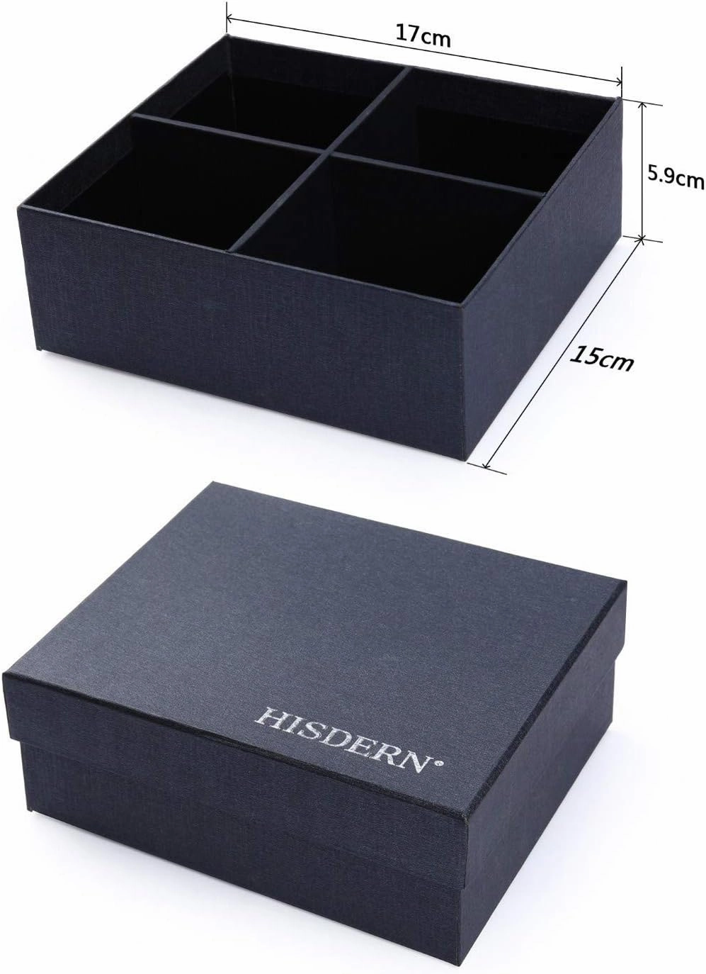 HISDERN Mens Ties Extra Long Tie and Pocket Square Set 63 Inch XL Tie Pack Collection Present Box Necktie Lot 3 PCS