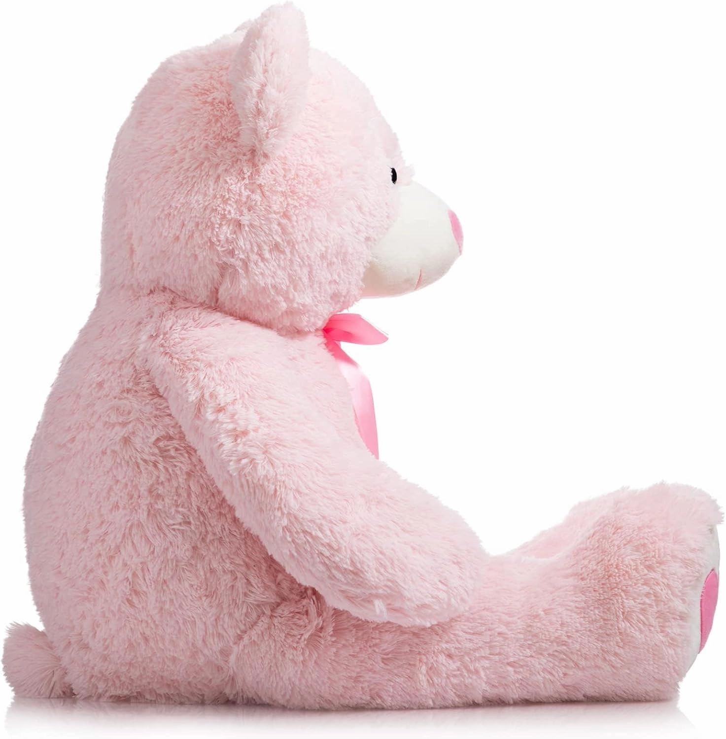 HollyHOME Giant Teddy Bear Stuffed Animal Large Bear Plush with Red Heart for Girlfriend and Kids Holiday Toy Gift 36 inch Pink