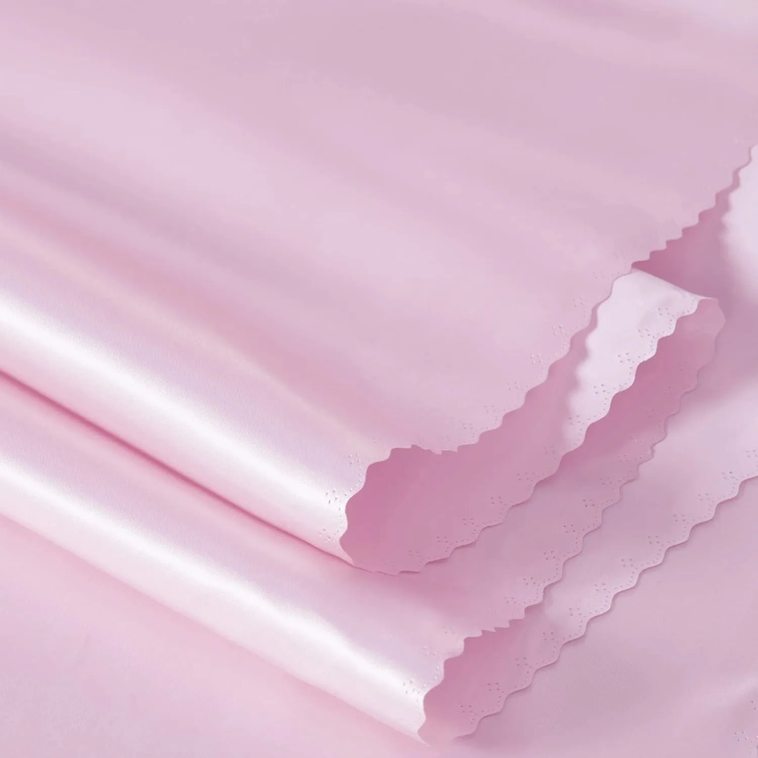 Horbaunal 6 Pack Light Pink Satin Tablecloth 60 x 102 Inches Rectangle Satin Table Cover Bright Silk Table Cloth Smooth Table Decoration for Wedding Party Banquet
