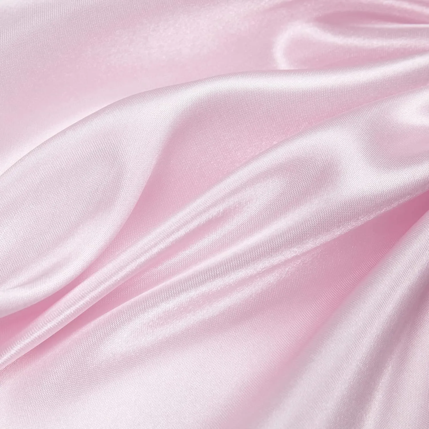 Horbaunal 6 Pack Light Pink Satin Tablecloth 60 x 102 Inches Rectangle Satin Table Cover Bright Silk Table Cloth Smooth Table Decoration for Wedding Party Banquet
