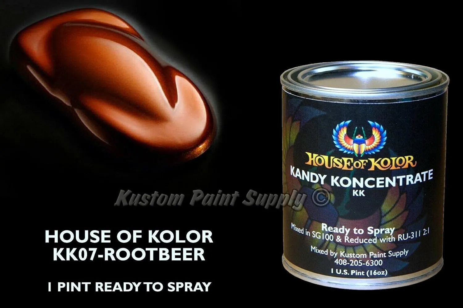 House of Kolor Root Beer Kandy KK07 1 Pint Can Ready To Spray