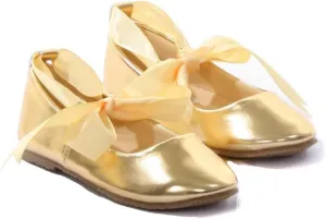 iGirlDress Dazzling Ballerina Flats Shoes with Satin Ribbon Ties