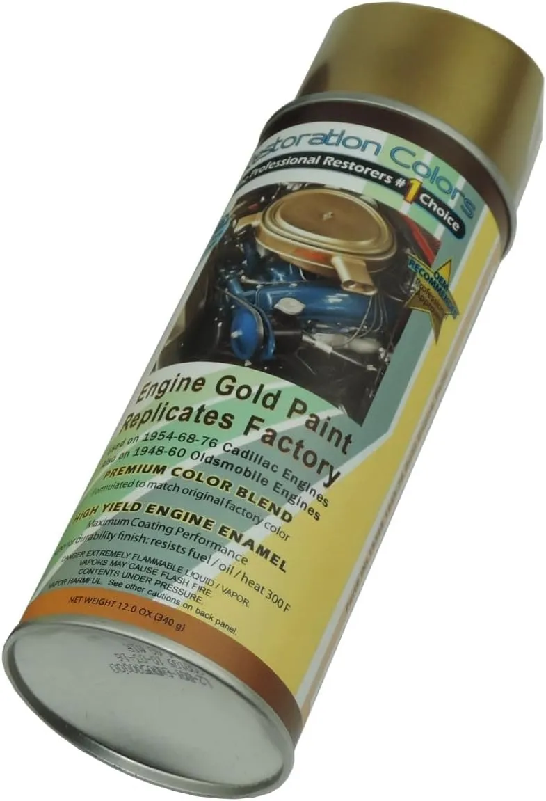Inline Tube Replacement for 1954-76 Cadillac & 1948-60 Oldsmobile Gold Engine Spray Paint 1pc