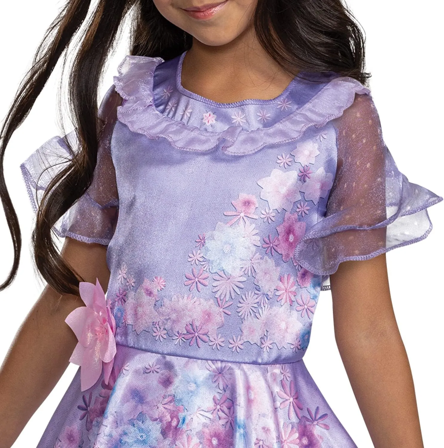 Isabella Encanto Costume, Official Disney Isabella Encanto Halloween Costume Dress for Girls