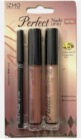 Izme New York Perfect Nude Lip Kit (Petal), 0.12 Fl Oz (Pack of 1)