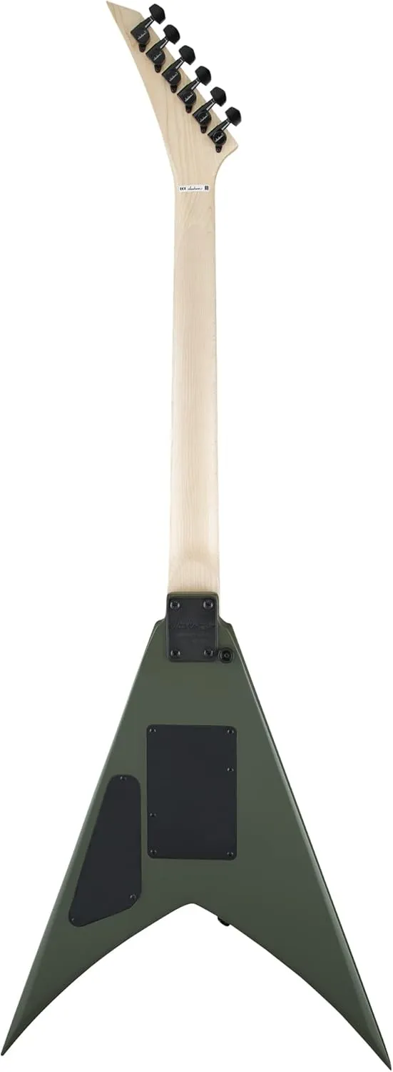 Jackson King V JS32 Electric Guitar - Matte Army Drab Bundle with Cable, Tuner, Strap, Picks, and Austin Bazaar Instructional DVD