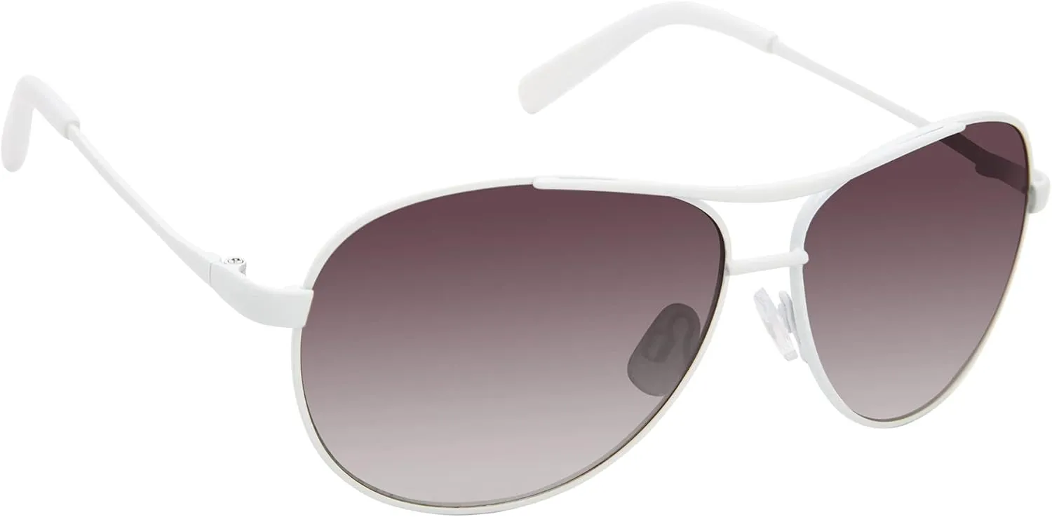 Jessica Simpson Women's J106 Iconic Metal Aviator Pilot Sunglasses with UV400 Protection