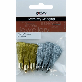 JF TASSEL 2.5MM GOLD SILVER 6PC