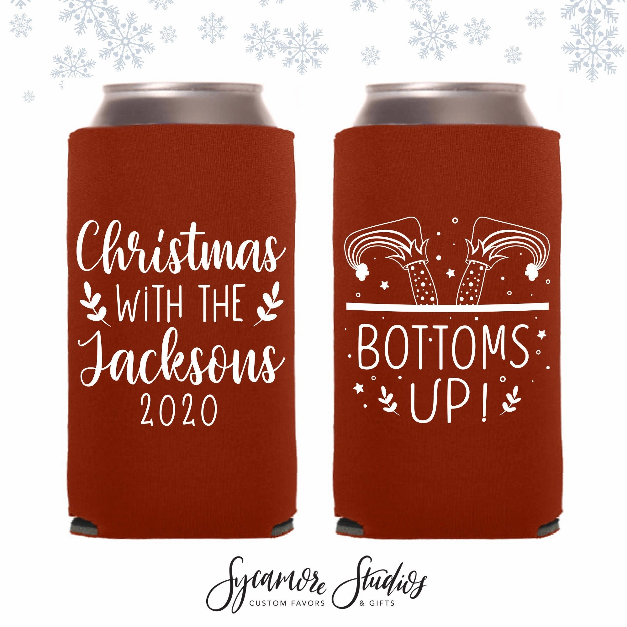 Jingle Juice - Slim 12oz Wedding Can Cooler #20S