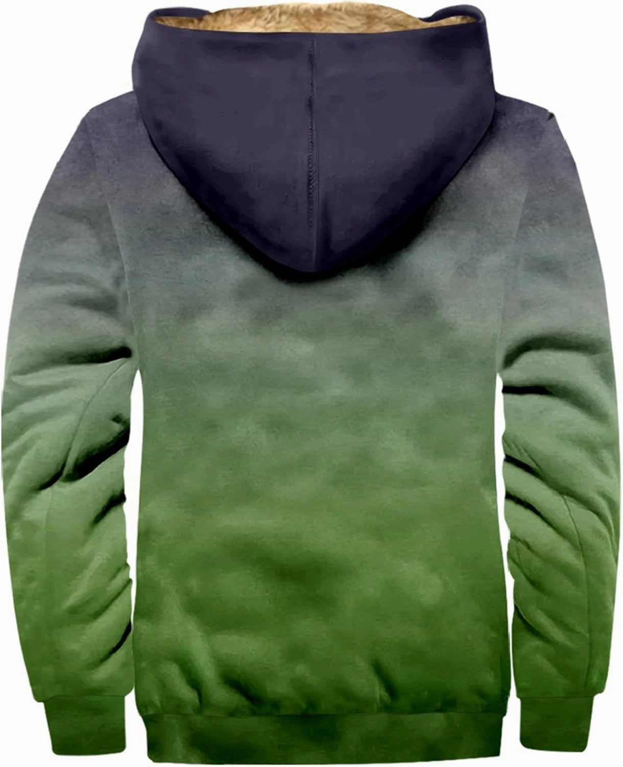JJHAEVDY Mens Jacket Printed Full Zip Jacket Long Sleeve Fleece Lined Sweatshirt Loose Sports Hoodies Warm Hoodie with Pocket