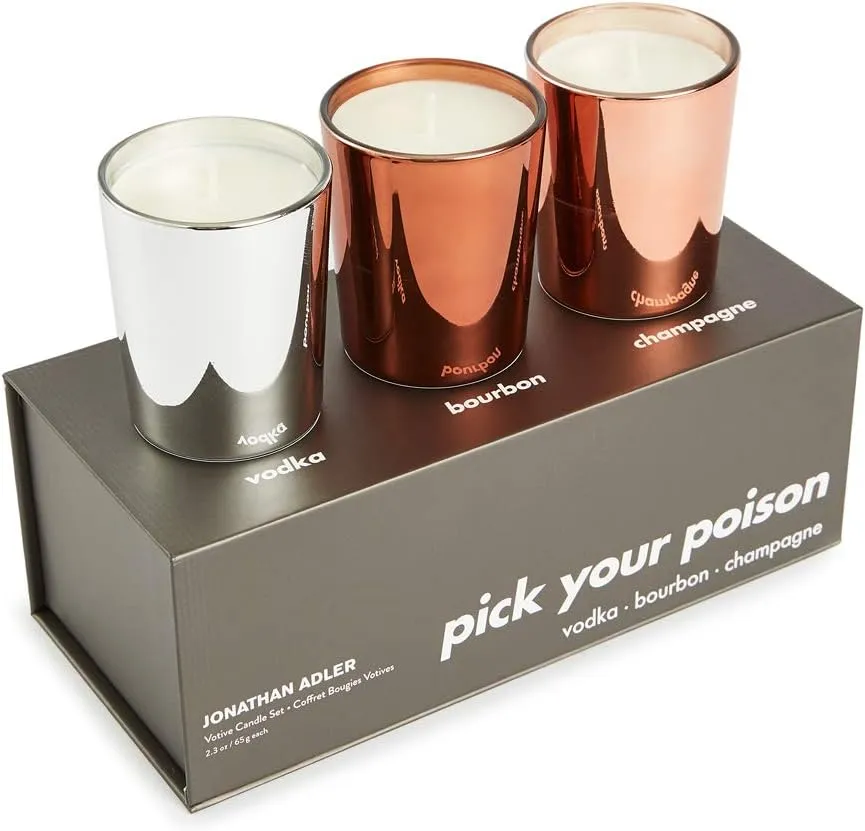 Jonathan Adler Pick Your Poison-Votive Candle Set of 3, One Size, Multi