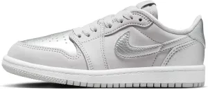 Jordan 1 Retro Low Silver Little Kids' Shoes (FQ5436-002, Neutral Grey/White/Metallic Silver) Size 12.5