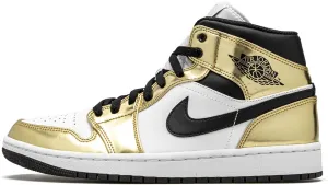 Jordan Air 1 Mid Se Metallic Gold/Black-White Mens Dc1419 700 - Size 12