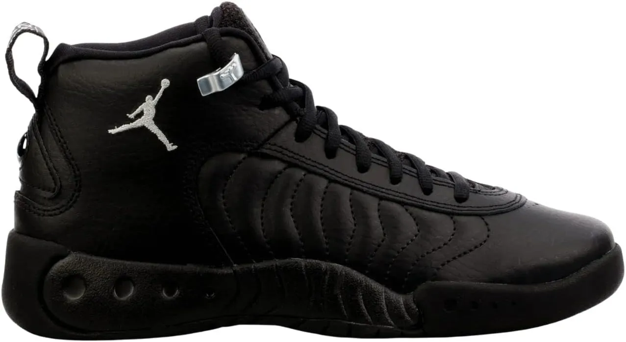Jordan Jumpman Pro Big Kids Shoes Size-4.5 Black/White-Metallic Silver