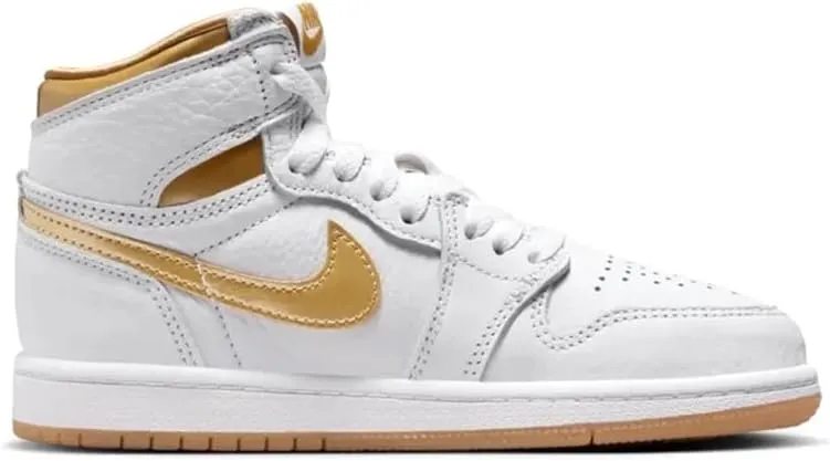 Jordan Little Kid's 1 Retro High OG White/Metallic Gold (FD2597 107) - 1
