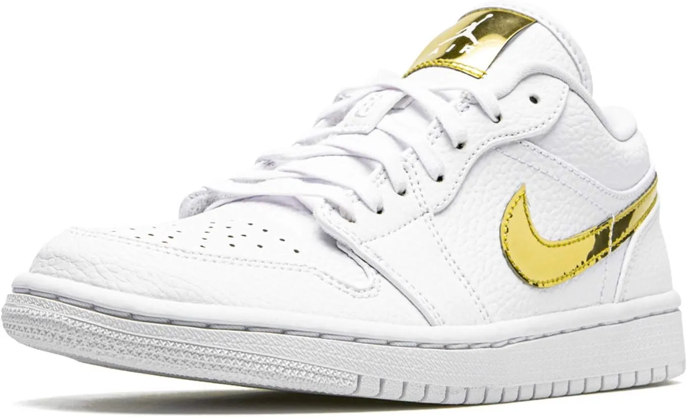 Jordan WMNS Air 1 Low Se White Metallic Gold Womens Cz4776 100 - Size