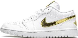 Jordan Womens WMNS Air 1 Low SE CZ4776 100 White Metallic Gold - Size 7.5W