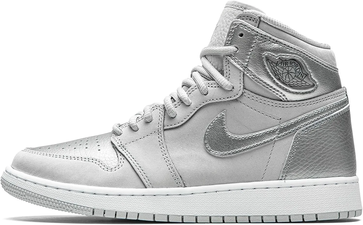 Jordan Youth Air Jordan 1 High OG GS 575441 029 Co.JP - Metallic Silver - Size 5Y