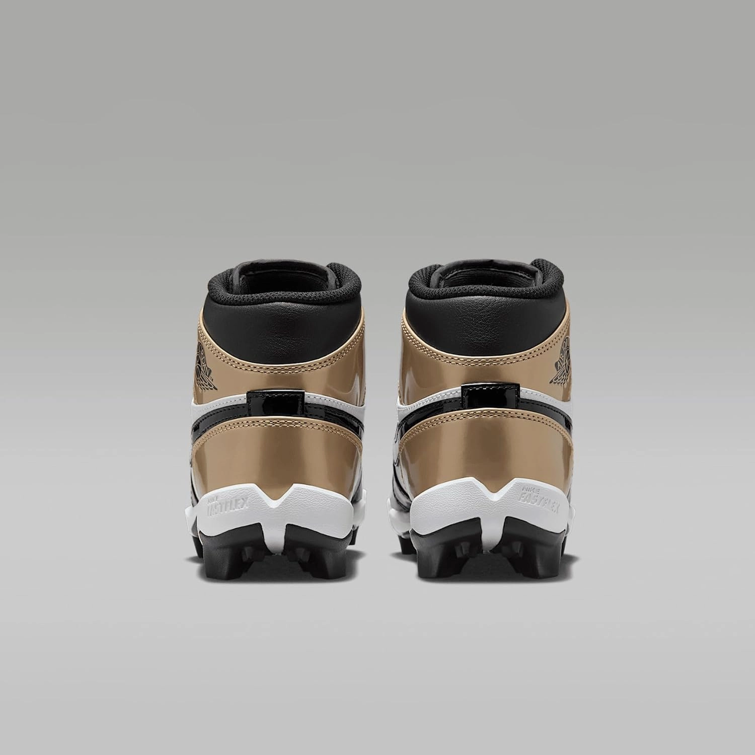 Jordan 1 Mid Little/Big Kids' Cleats (HF6883-701, Metallic Gold/White/Black)
