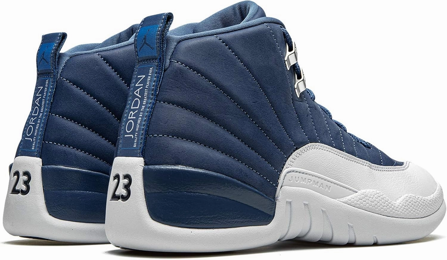 Jordan Air 12 Retro Men's Shoes White/French Blue/Metallic Silver/Varsity Red 130690-113