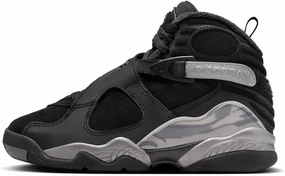 Jordan Youth Air 8 Winterized Gs Black - Black/Gunsmoke-Metallic Silver - Size 5.5Y