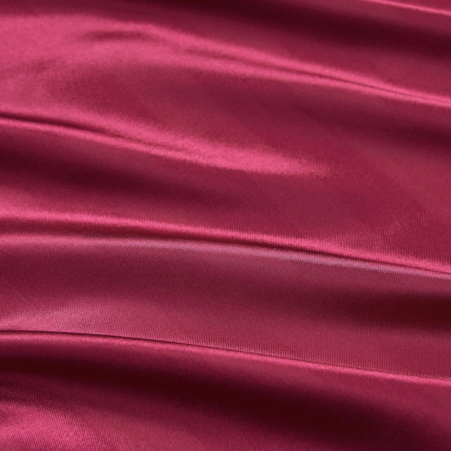 Juicy Couture Silky Satin Damask Sheet Set - Luxury Hot Pink Bedding - Smooth Striped Sheets - Queen Size