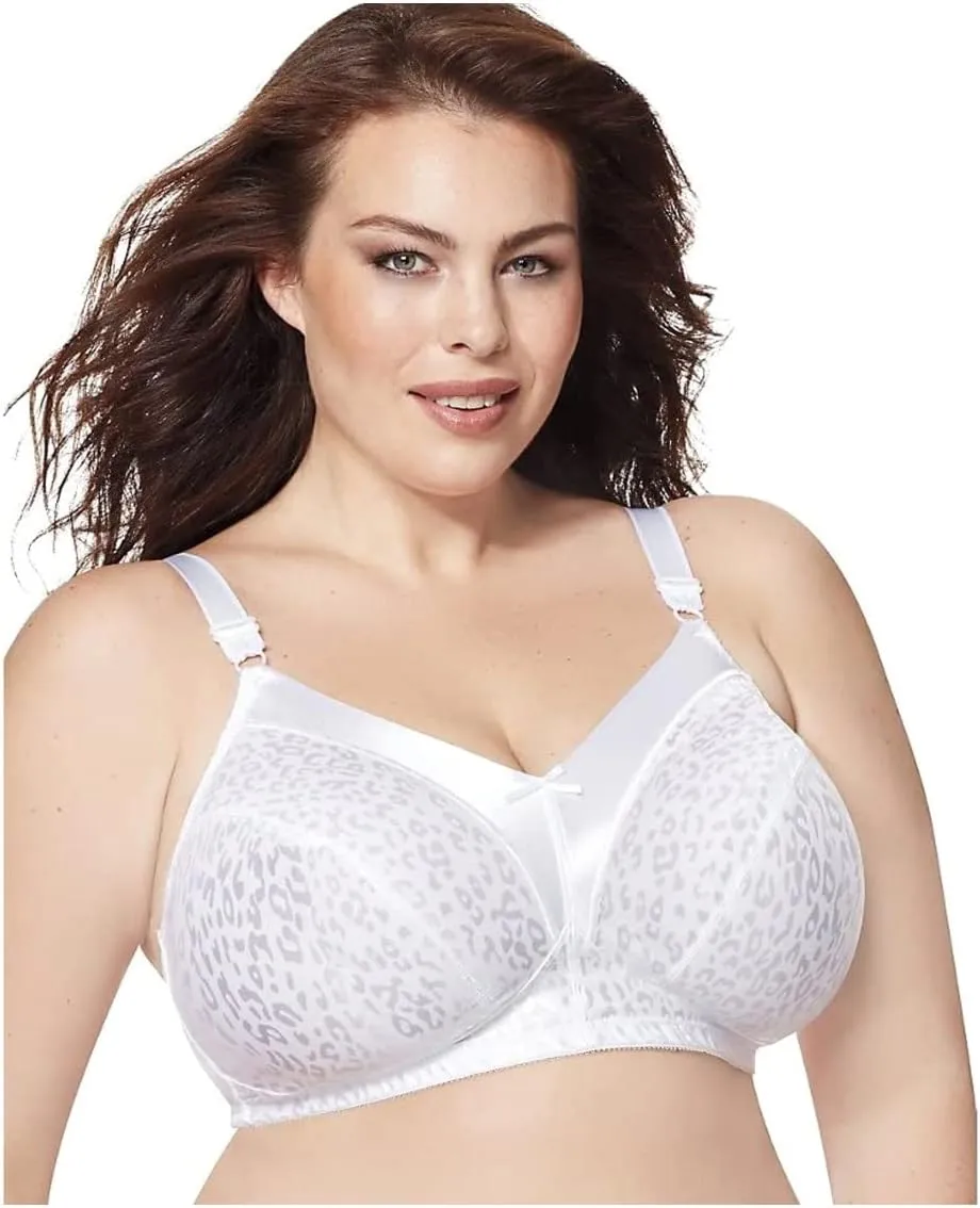 Just My Size Wireless Bra Pack, Full Coverage, Leopard Satin, Wirefree Plus-Size Bra, (Sizes from 32C to 50DD)