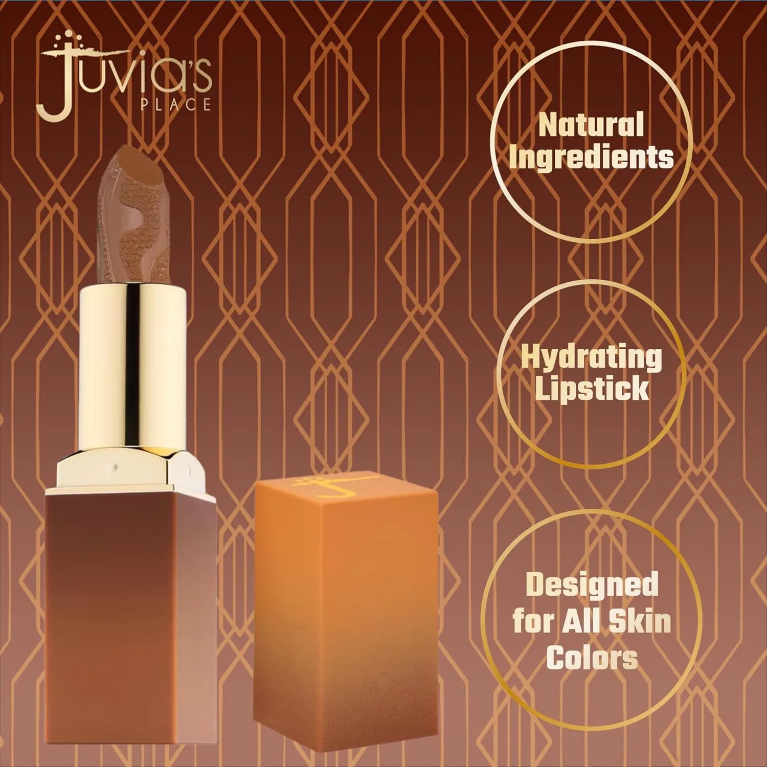 Juvia's Place Nubian Earth Matte Lipstick Nile - Hydrating, Long-lasting, Richly Pigmented Lip Makeup, Creamy Lipstick with Matte Finish, Beauty & Lip Care Product