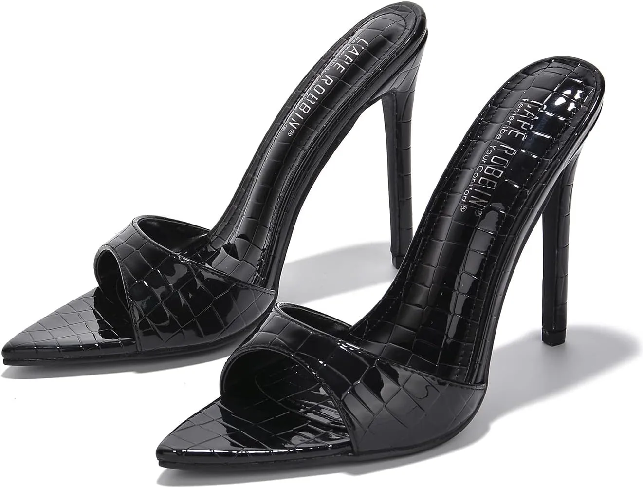Kameron Open Pointed Toe Rhinestone Encrusted High Heels (Kameron)