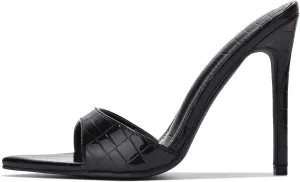Kameron Open Pointed Toe Rhinestone Encrusted High Heels (Kameron)
