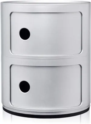 Kartell Componibili Drawers by Anna Castelli Ferrieri, Pack of 1, Opaque Silver