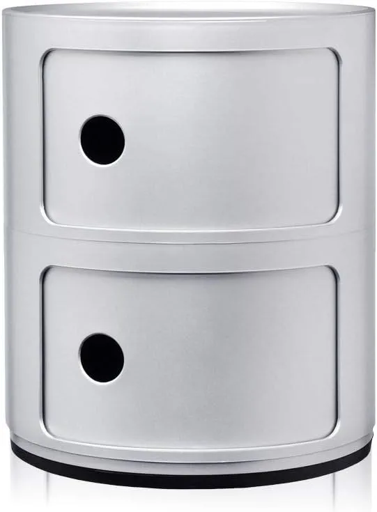 Kartell Componibili Drawers by Anna Castelli Ferrieri, Pack of 1, Opaque Silver