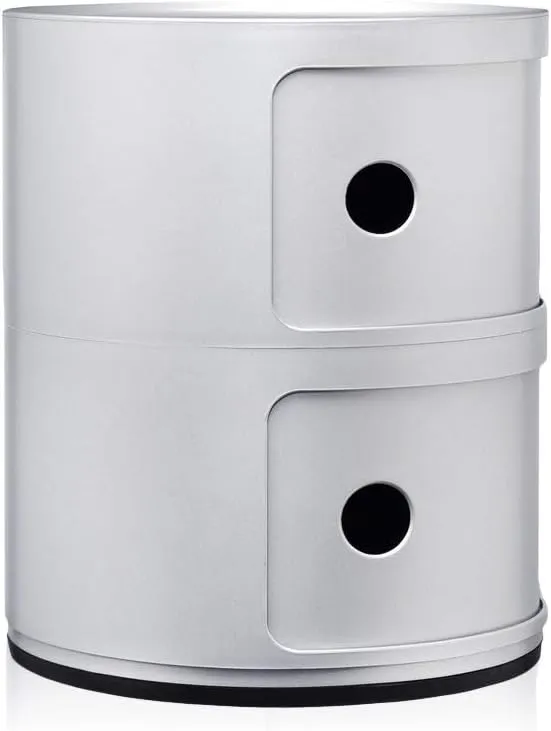 Kartell Componibili Drawers by Anna Castelli Ferrieri, Pack of 1, Opaque Silver