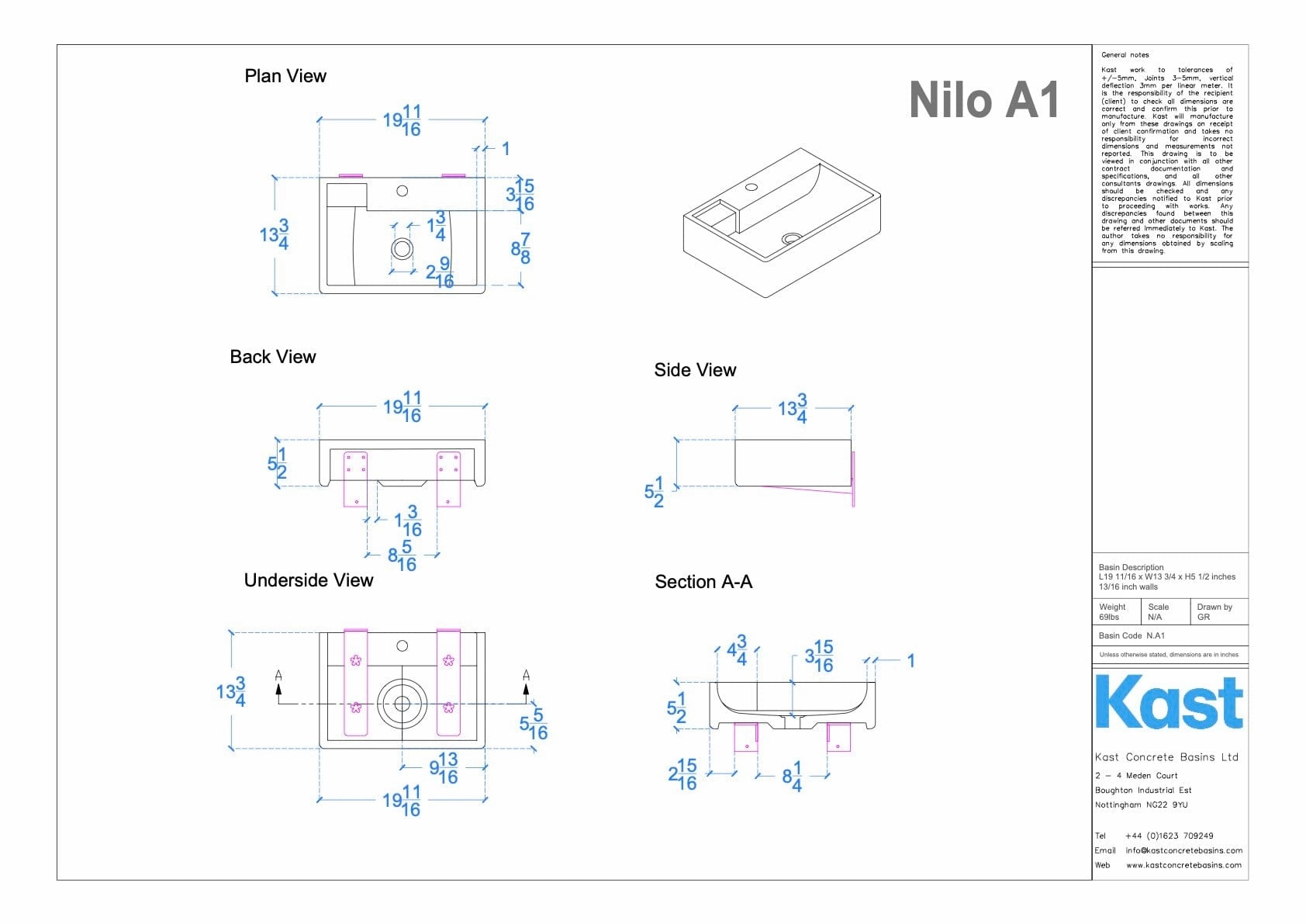 Kast Nilo Concrete Basin