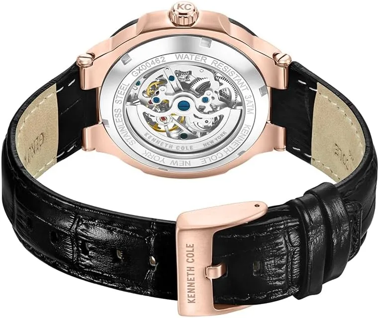 Kenneth Cole New York Men's Watch - Luxury, Stainless Steel, Automatic Self-Winding, Water-Resistant, Single Layer- Dial Type, Clasp Type -Buckle Strap, Sleek Design Analog Watch for Men
